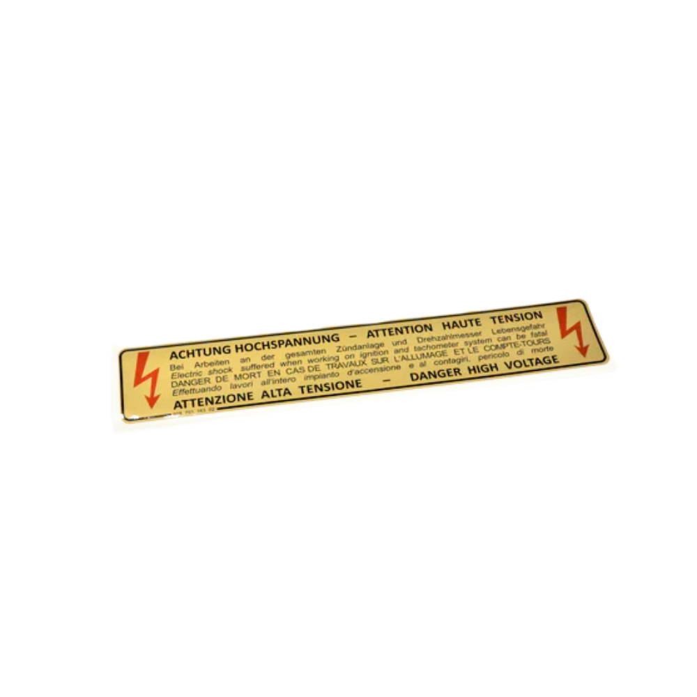 Warning High Voltage Decal - 928 | 1978-1995