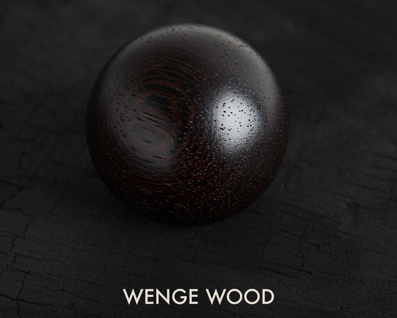 Wenge Tribute Shifter Knob - Black Anodised