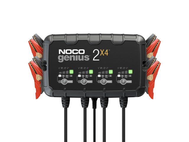 NOCO GENIUS2X4 6V/12V 4-Bank, 8-Amp Smart Battery Charger GENIUS2X4