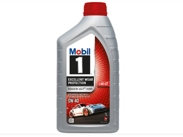 Porsche Engine Oil - Mobil 1 C40 GT - 0W-40 Synthetic (1 Liter), 911/718 Spyder/718 Cayman | 2014-2024 V04015009F