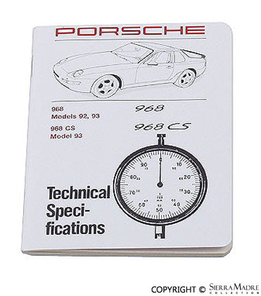 968 Technical Specification Booklet (92-93) - Sierra Madre Collection