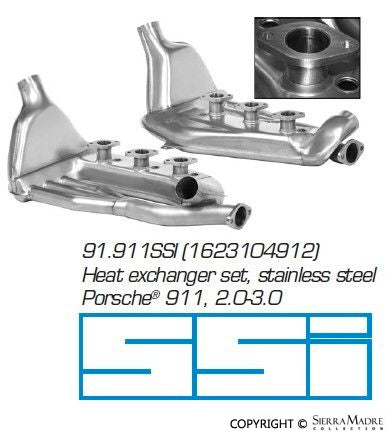 SSI Heat Exchanger Set, 911 Carb/CIS - Sierra Madre Collection