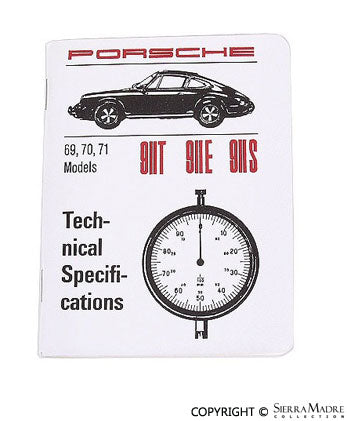 911 Technical Specification Booklet (69-71) - Sierra Madre Collection