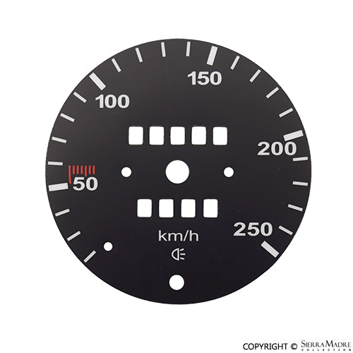 Speedometer Dial Face, MPH to KM/H, 911 (69-74) - Sierra Madre Collection