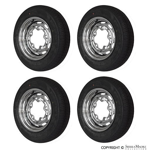 Complete Wheel And Tire Package, Chrome, 15'' x 5 1/2'' - Sierra Madre Collection