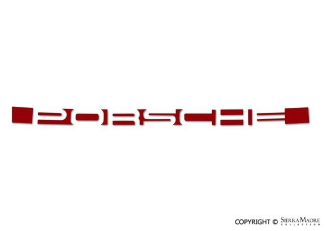 Red Porsche Insignia Decklid Decal, 911 (70-73) - Sierra Madre Collection