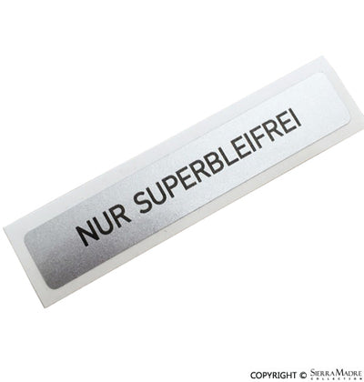 Nur Superbleifrei Gas Filler Door Sticker, 964 (89-94) - Sierra Madre Collection