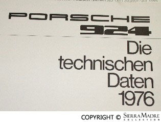Porsche 1976 924 Technical Brochure SMC-000-851