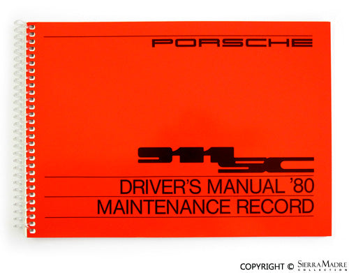 Porsche 1980 Driver's Manual/Maintenance Record - 911SC WKD-468-620
