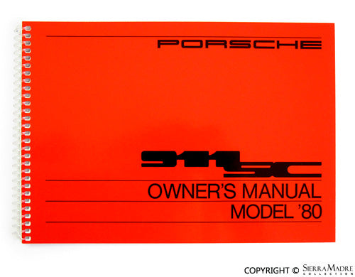 Porsche 1980 Owners Manual - 911SC WKD-468-621
