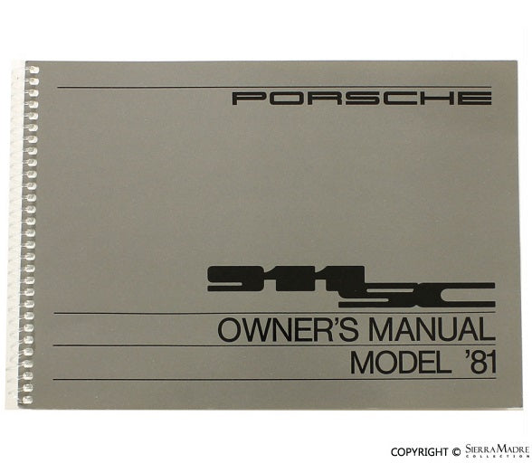 Porsche 1981 Owners Manual - 911SC WKD-469-721