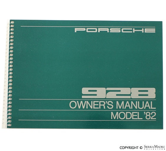 Porsche 1982 Owners Manual - 928/928S WKD-470-720