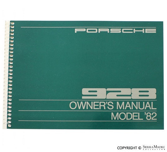 Porsche 1982 Owners Manual - 928 WKD-471-021