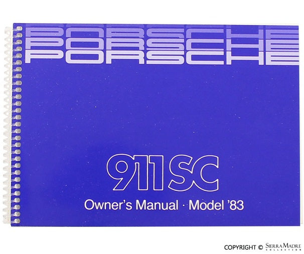 Porsche 1983 Owners Manual - 911 WKD-471-721