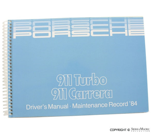 Porsche 1984 Owners Manual - 911Carrera WKD-472-320