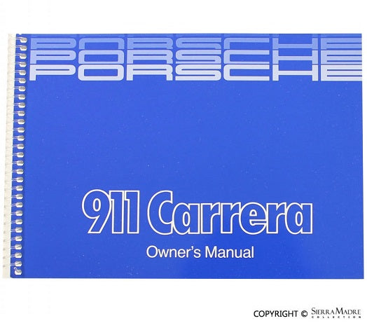 Porsche 1985 Owners Manual - 911 WKD-473-221