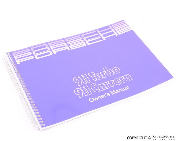 Porsche 1988 Owners Manual - 911/ 911 Turbo WKD-911-021-88