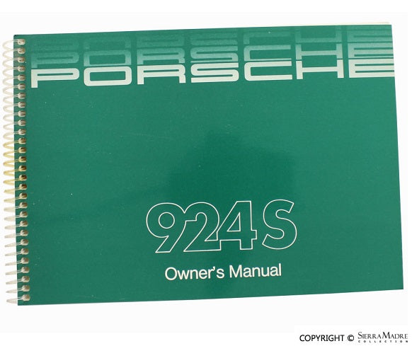 Porsche 1988 Owners Manual - 924S WKD-924-021-88