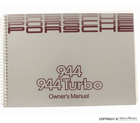 Porsche 1989 Owners Manual - 944/944 Turbo WKD-944-021-89
