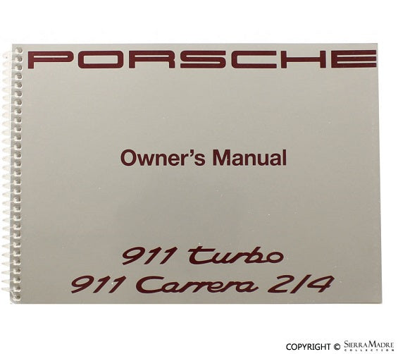 Porsche 1992 Owners Manual - 964 WKD-964-021-92