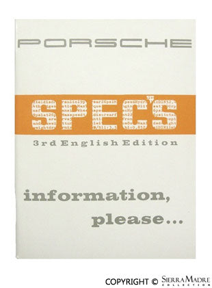 Porsche 356 Technical Specification Booklet 50-65 WKD-420-220