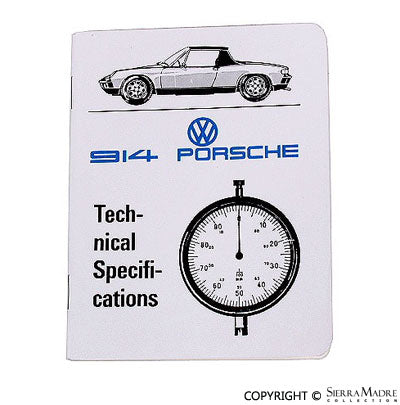 Porsche 914-4 Technical Specification Booklet 70-74 WKD-422-221