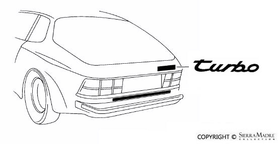 Porsche 944 Turbo Emblem - Silver 85-91 951-559-093-01