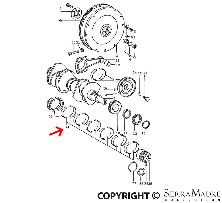 Porsche Bearing Shell - 911 911-101-133-00