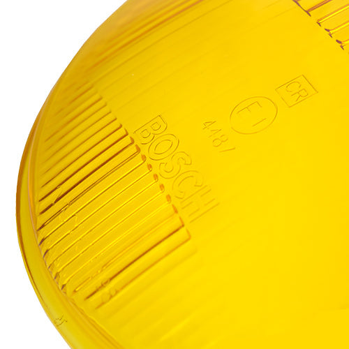 Porsche Bosch Asymmetrical Headlight Lens - Amber - All 356s/911/912 50-67 901-631-111-01