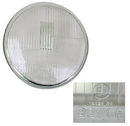 Porsche Bosch H1 Asymmetrical Headlight Lens - 911/912/930/912E 67-86