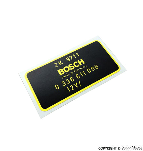 Porsche Bosch RPM Transducer Decal - 911/914 69-71 0-336-611-006