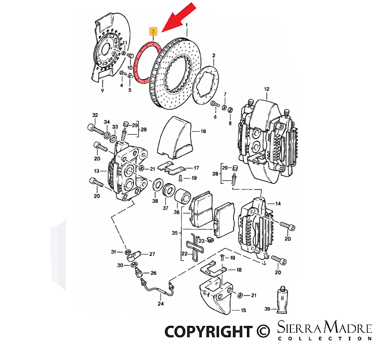 Porsche Brake Ring - 911/930 78-83 930-351-423-00