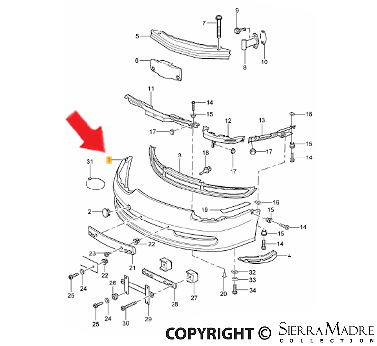 Porsche Bumper Cover - European GT3 Street - 911 99-01 996-505-980-03-G2X