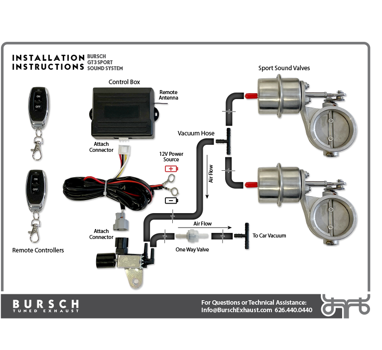 Porsche Bursch 1 5/8 in GT3 Exhaust System - 911 69-89 BX-9161-SS