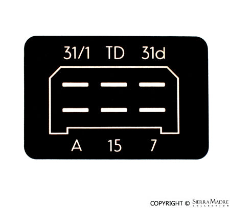 Porsche CDI Ignition Module Box Decal - 6-Pin SMC-602-702-55