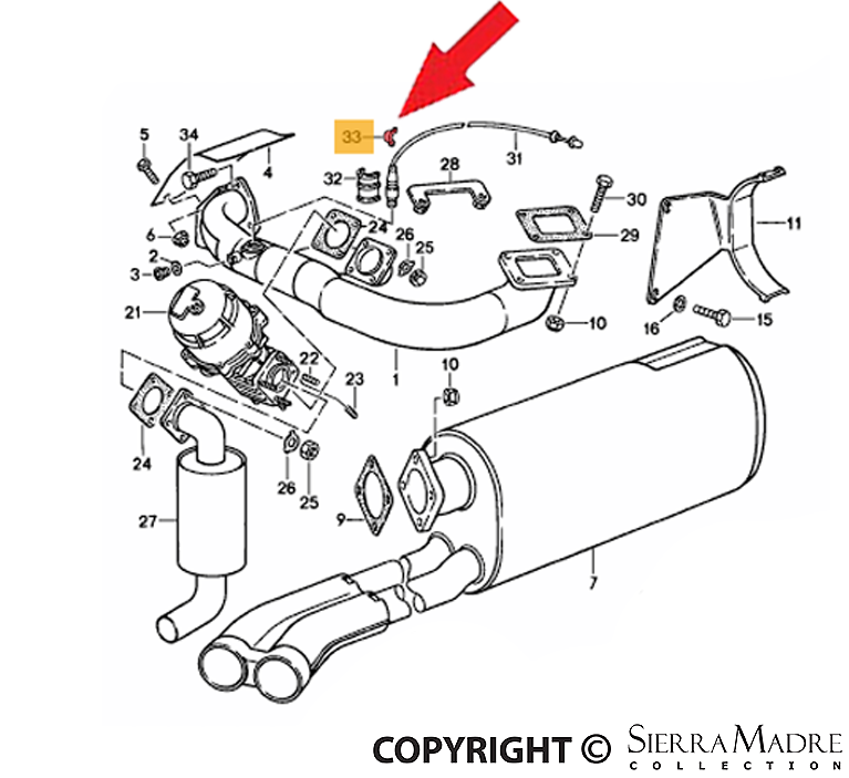 Porsche Cable Clip - 911 84-98 477-971-851