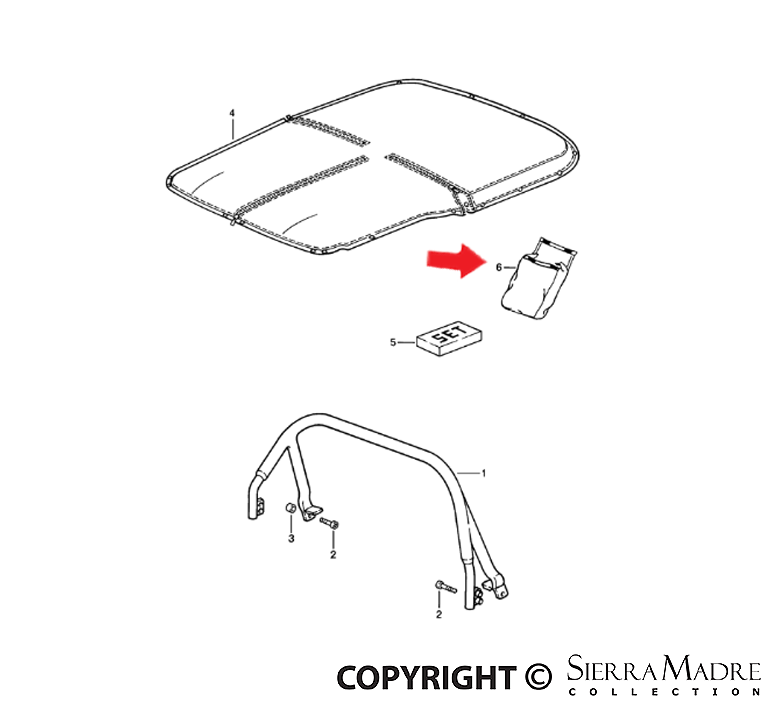 Porsche Cabrio Boot Bag - 911 78-98 911-561-087-00