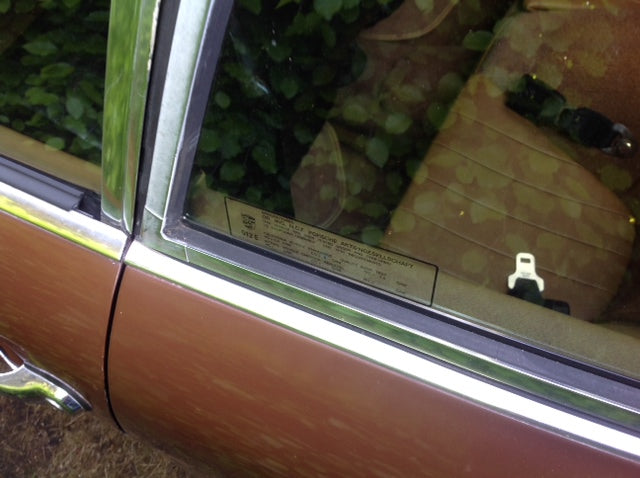 Porsche California Emission Sticker - 912E 1976 912-006-102-00