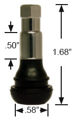 Porsche Chrome Valve Stem Set SMC-900-413-01