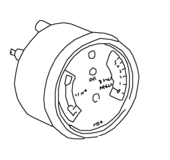 Porsche Cluster Gauge - 911T/911E 100mm 911-641-105-X