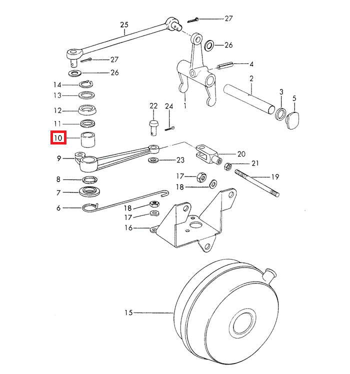 Porsche Clutch Lever Bushing - 914 70-76 905-116-701-01