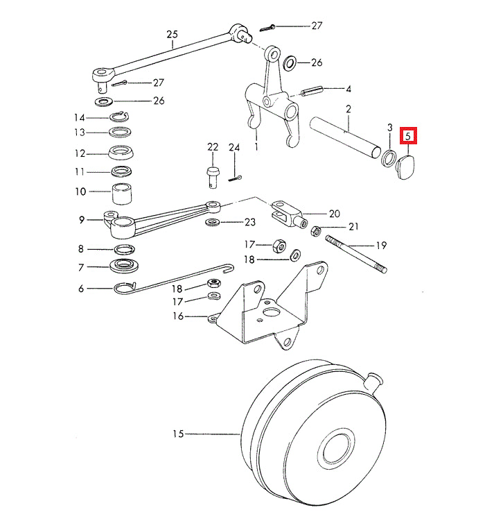 Porsche Clutch Lever Cap - 914 70-76 905-116-713-00