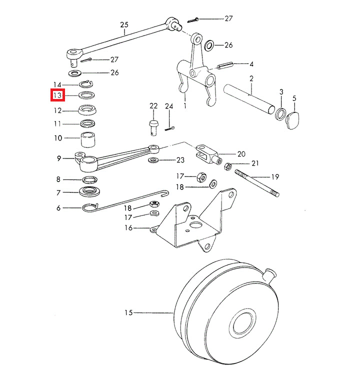 Porsche Clutch Lever Shim - 15mm x 22mm x 1mm - 914 70-76 900-234-006-02