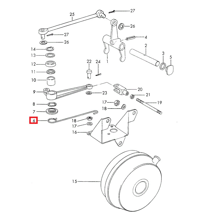 Porsche Clutch Lever Spring - 914 70-76 905-116-714-00