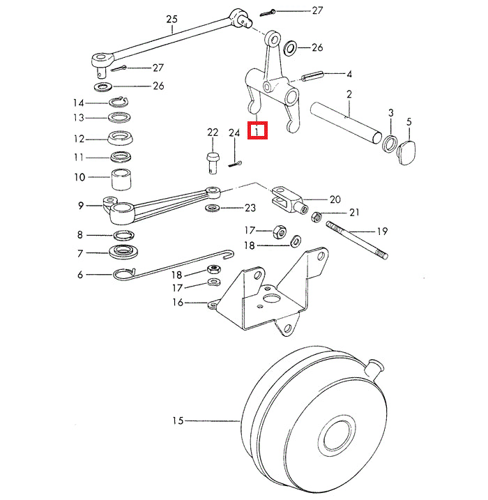 Porsche Clutch Release Lever - 914 70-76 905-116-711-01