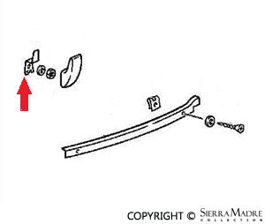 Porsche Coat Hook - Metal 78-98 901-552-872-20