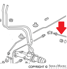 Porsche Connecting Brake Line - 911/930 65-69 84-86 - 90135561104 901-355-611-03