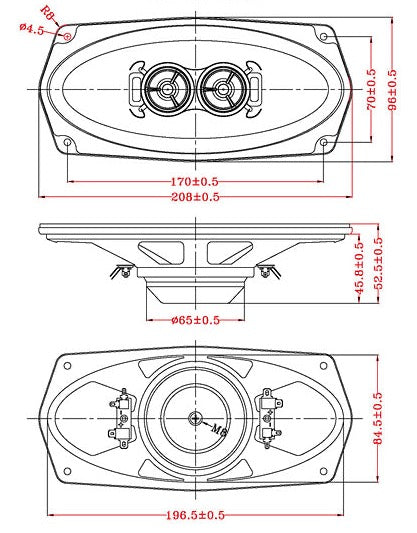 Porsche Dash/Door Speaker - Ultra Thin - 4''x 8'' SMC-230-364-00