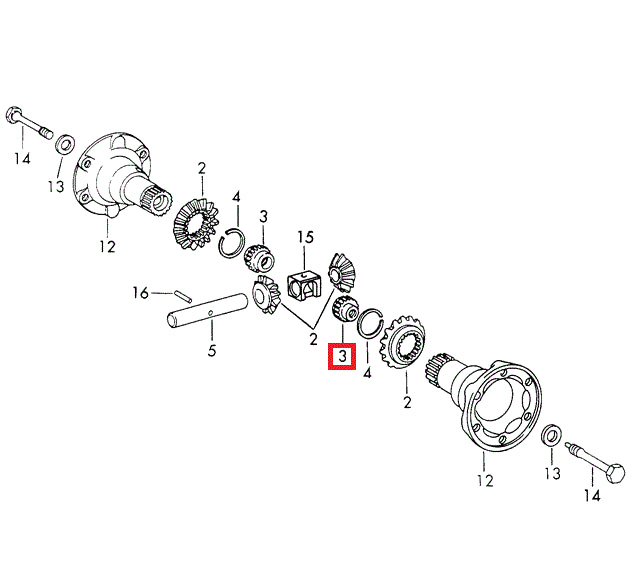 Porsche Differential Gear Threaded Piece - 914 70-76 911-332-206-01