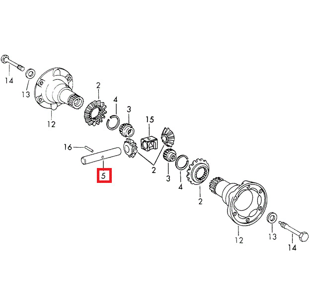 Porsche Differential Pin - 914 70-76 911-332-207-00